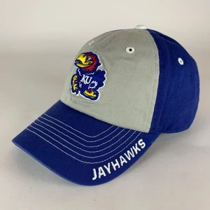 Kansas Jayhawks NCAA Azul Gris Fan Favorito Calce Relajado Correa Ajustable Sombrero - Imagen 1 de 6