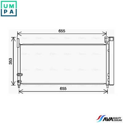 CONDENSER AIR CONDITIONING TO5737D FOR TOYOTA 2ZR-FXE 1.8L 4cyl AURIS - Image 1 of 4