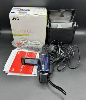 JVC EVERIO GZ-MG630 CAMCORDER 60GB HDD HARD DRIVE DIGITAL VIDEO CAMERA blue - Image 1 of 4