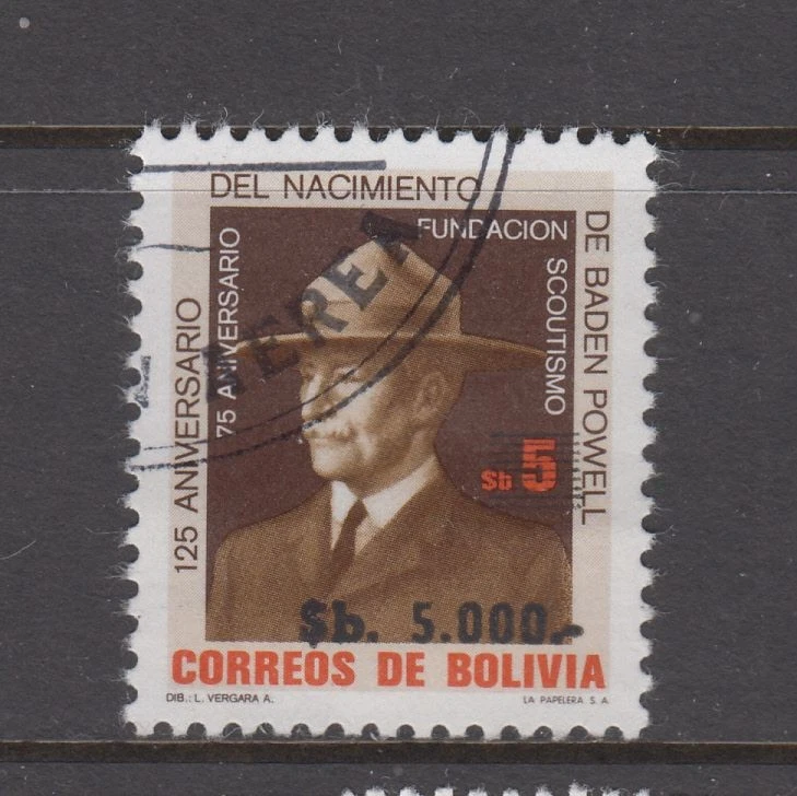 Bolivia - 5000p en 5p 75 Aniversario de Movimiento Boy Scout (Usado) 1984 (CV $7) Foto 1 de 1