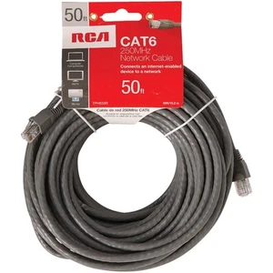 RCA 50 Ft. CAT-6 Gray Network Cable TPH633R RCA TPH633R 044476071959 - Imagen 1 de 1