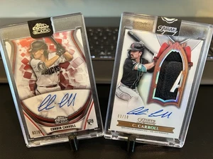 Corbin Carroll 2024 Topps Dynasty Game Used Patch Dynastic Deed Auto /10 + 2nd - Picture 1 of 9