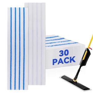 Disposable Microfiber Pad Fit for Rubbermaid Quick Connect Mop System - 30 Pa... - Picture 1 of 8
