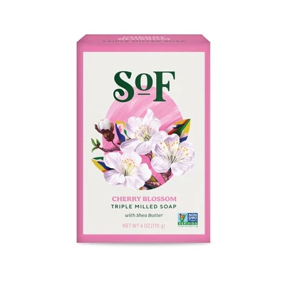 Cherry Blossom Clean Bar Soap by South of France Clean Body Care | Triple-Milled - Image 1 of 4