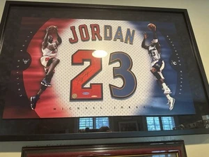 Michael Jordan Signed Bulls Wizards  #23 Jersey Framed (BAJ20064) UDA COA - Picture 1 of 3