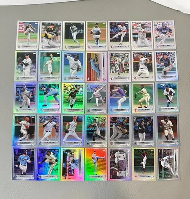 2022 Topps Baseball Rainbow Foil Parallel Lot 35 Cards - Image 1 of 4