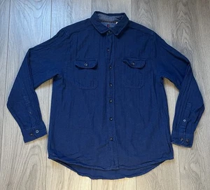 Men’s Woolrich Flannel Shirt Blue 100% Cotton Medium Outdoorwear - Picture 1 of 7