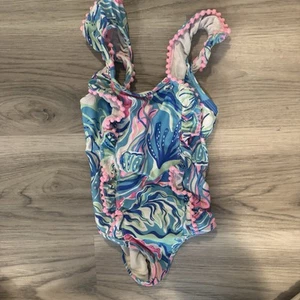 Tommy Bahama Little Girls 4T Blue, Green And Pink Swimsuit  - Picture 1 of 4