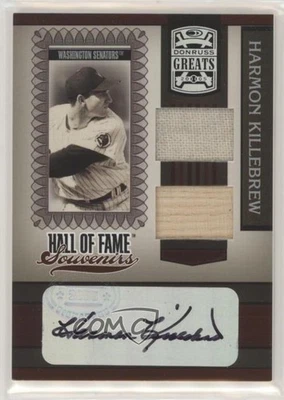 Donruss Greats 2005 Combo Materials Signatures Harmon Killebrew Auto Salón de la fama Foto 1 de 2