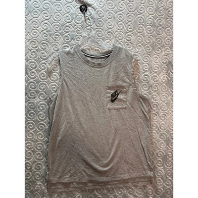 Nike Hombre Gris Sin Mangas Bolsillo Camiseta Atlética Informal Talla M Foto 1 de 4