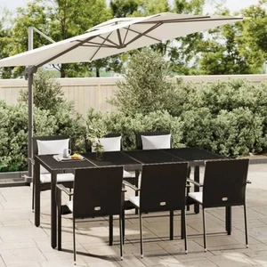 Garden Dining Set Black, Cream vidaXL - Picture 1 of 11