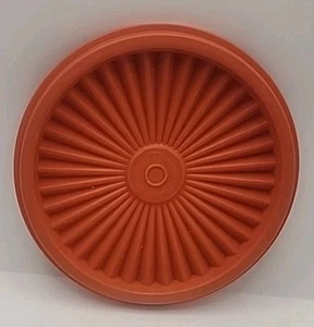 Tupperware 5" Servier rund Ersatzdeckel #812-33 orange, gebraucht - Bild 1 von 3
