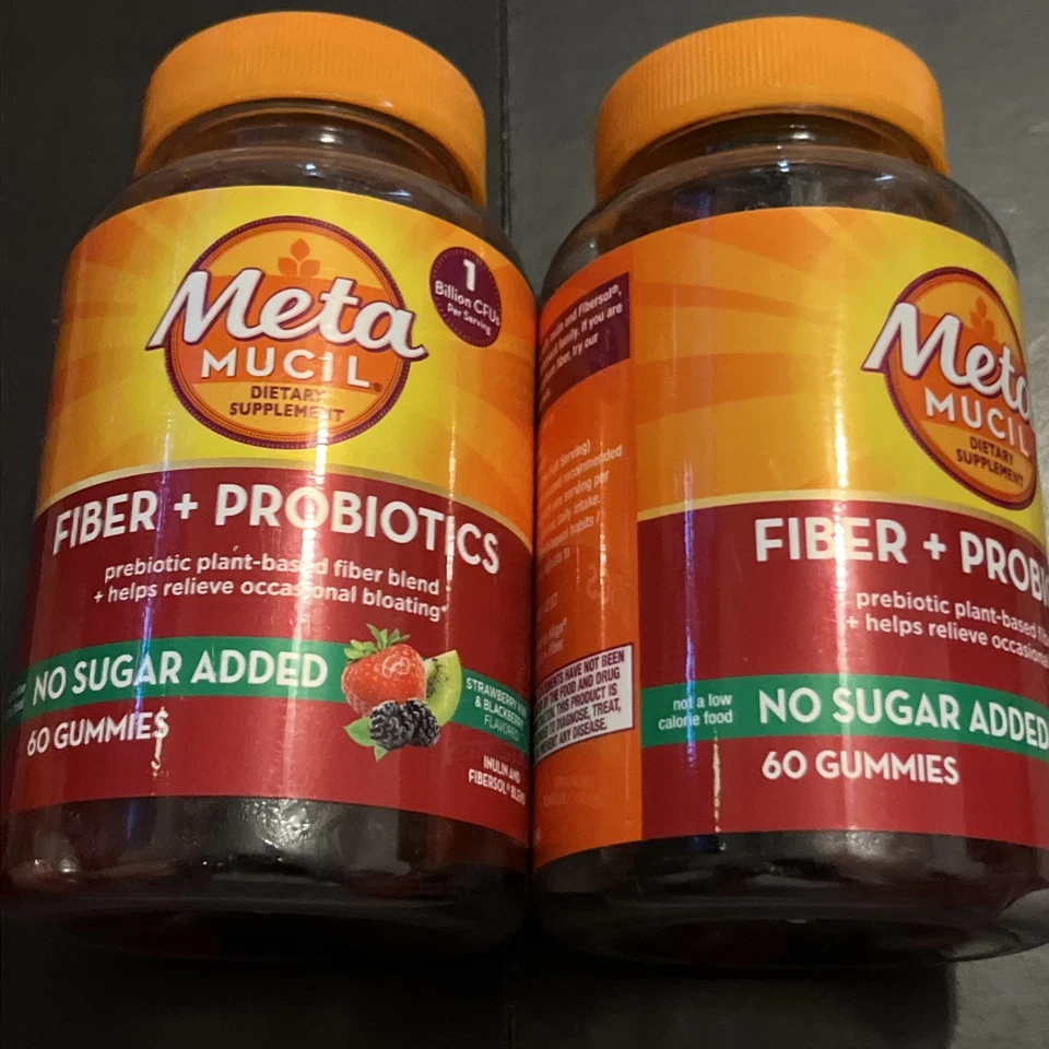 Gominolas de fibra Metamucil + fibra probiótica 2 botellas 60 unidades EXP 6/2027 Foto 1 de 1