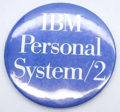 De colección IBM Botón/Pin Azul "Sistema Personal/2" Computadora PC Swag Foto 1 de 2