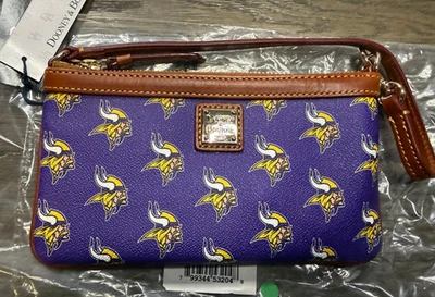 Dooney & Bourke NFL Minnesota Vikings Double Zip Wristlet (Purple) - NWT - Image 1 of 4