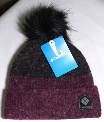 NEW Columbia Men Women Unisex Knitted Pom Pom Beanie Hat One Size MSRP $35 - Image 1 of 4