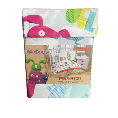 Juego de sábanas dobles Uglydolls de 3 piezas súper suaves para niños funda de almohada plana ajustada Foto 1 de 4