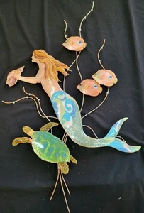 Vintage Bovano von Cheshire - Meerjungfrau mit Fisch und Meeresschildkröte. SEHR SELTEN - Bild 1 von 15