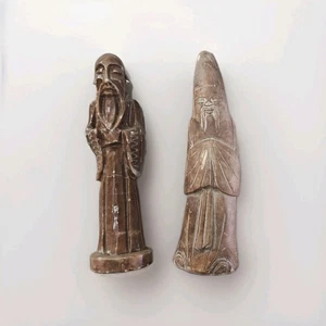 Lot Vintage Chinese Sculpture Stone Carved Monk Austin Prod Inc '75 Buddha Asian - Picture 1 of 10