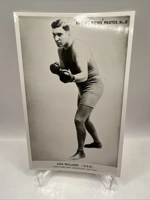 "BOXING NEWS" photo postcard No.8 Jess Willard - Image 1 of 2
