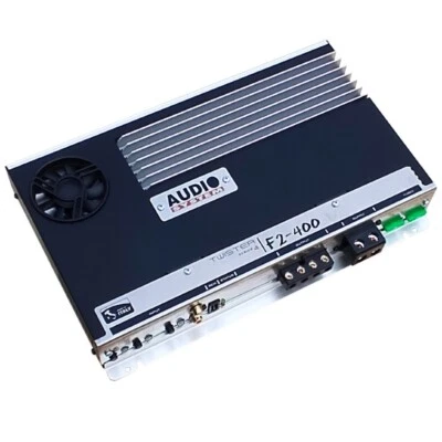 1 Audio System F2-400 Amplificador 2 Canales Estéreo Car Spl + 3 Sticker - Imagen 1 de 4