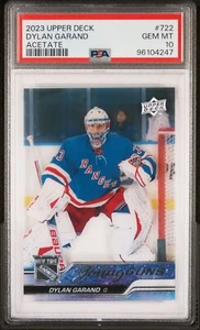 2023-24 Upper Deck Extended Series Clear Cut Young Guns #722 Dylan Garand PSA 10 - Picture 1 of 2