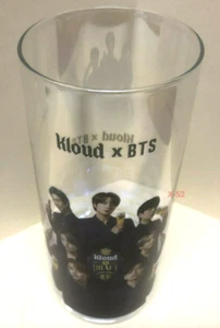 BTS Glass Cup Kloud collab Jung Kook Suga RM Jimin V Jin JHope kpop US SELLER - Picture 1 of 3