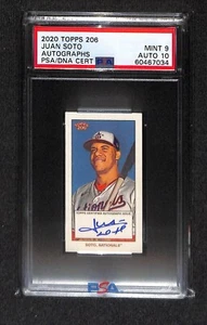 2020 Topps 206 ON CARD AUTOGRAPHS JUAN SOTO SSP PSA/DNA 9 AUTO 10 POP 2 - Picture 1 of 2