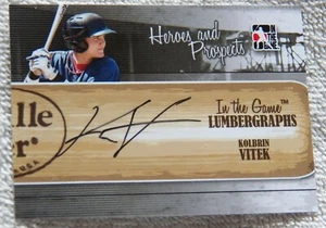 Kolbrin Vitek 2011 ITG H&P Lumbergraphs Auto Card /100 Boston Red Sox - Picture 1 of 1