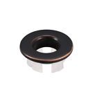 Sink Basin Trim Overflow Cover Copper Insert In Hole Round Caps,bronze Black