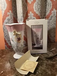 VTG NIB Lenox Butterfly Meadow Vase 9” Louise Le Luyer With 3D Butterfly Accent - Picture 1 of 9