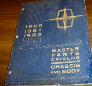 Lincoln Continental 1960-1962 carrocería chasis piezas maestras catálogo manual 1961 - Imagen 1 de 4