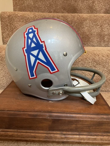 Houston Oilers Riddell Kra-Lite TK2 Suspension Football Helmet 1970 Decals Cover
