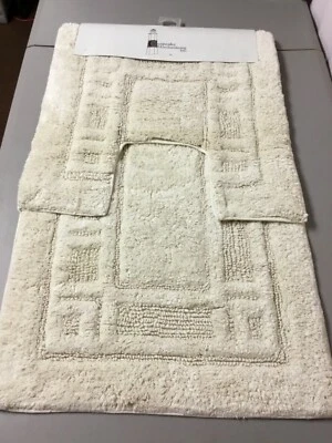 Chesapeake Merchandising Cordova 2 pc. Bath Mat Rug Set Ecru #75V - Image 1 of 3