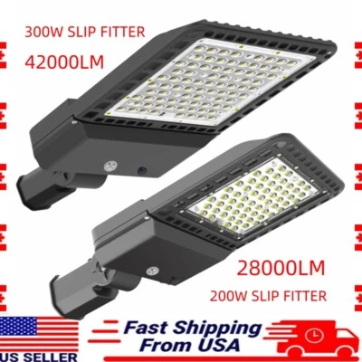 WYZM LED Parking Lot Light 200W To 300W Fixture Shoebox Area Industrial Lamp 100-277V