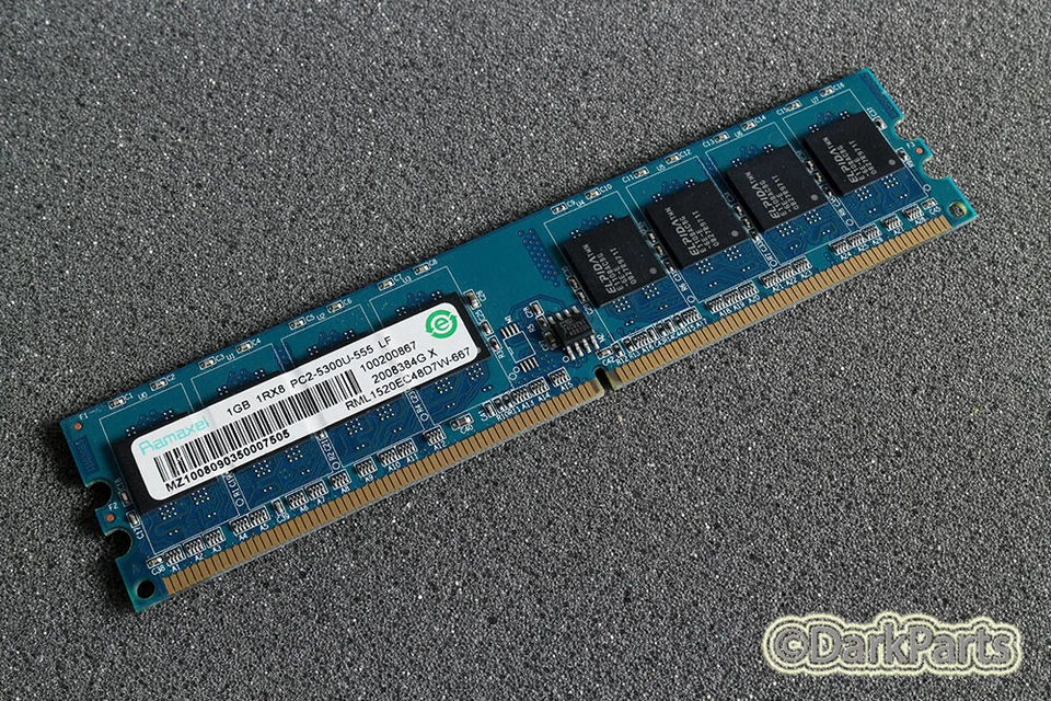Ramaxel RML1520EC48D7W-667 1GB PC2-5300U-555 DDR2-667Mhz Memory RAM - Image 1 of 1