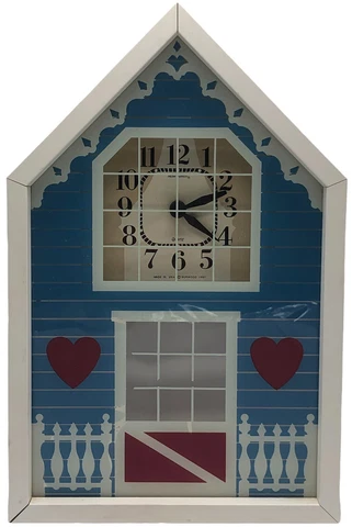 Vintage 1987 New Haven Quartz Movement Farmhouse Wall Hanging Clock. Home Decor Cover