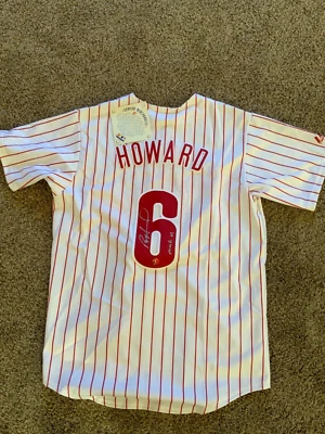 Ryan Howard SIGNED AUTO Authentic Majestic Phillies Baseball Jersey HOWARD COA - Image 1 of 4