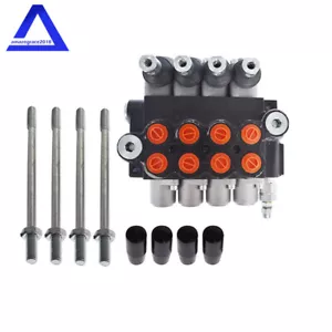 4 Spool Hydraulic Monoblock Double Acting Control Valve 11 GPM SAE Ports 3625PSI - Picture 1 of 10