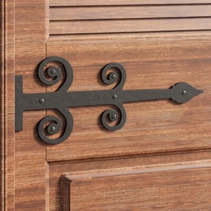 Renovators Supply Wrought Iron Garage Door Hinges 16" Dummy Strap Door Hinges - Picture 1 of 10