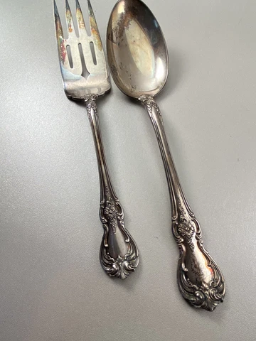 Sterling Serving Set spoon and Fork Lot Towle 142.7 Grams of solid sterling Cover