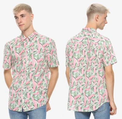 NEW Hot Topic Stranger Things 3 HOPPER Halloween Hawaiian Costume Shirt Men XS - Image 1 of 4