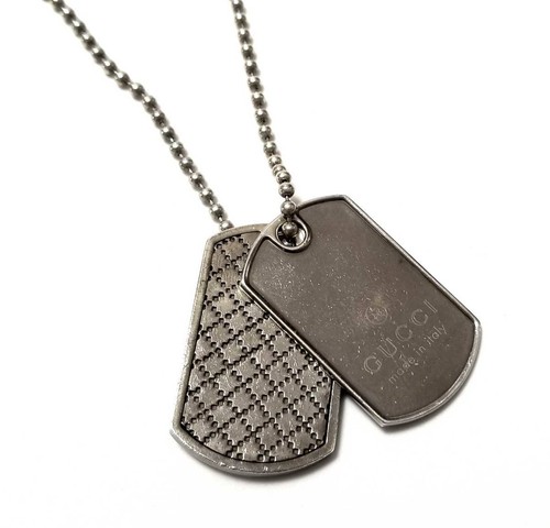 Autentica Collana Gucci Tag Diamante Targhetta Cane Logo Diamantishima SV925