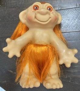 De Colección Cabello y Falda Enraizados Muñeca Troll 7" Ámbar Ojos Espirales - Imagen 1 de 10