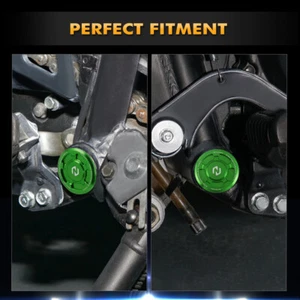 2PCS Billet Frame Plugs Cover Cap w/ O-ring Protector For Kawasaki KLR650 87-24 - Picture 1 of 14