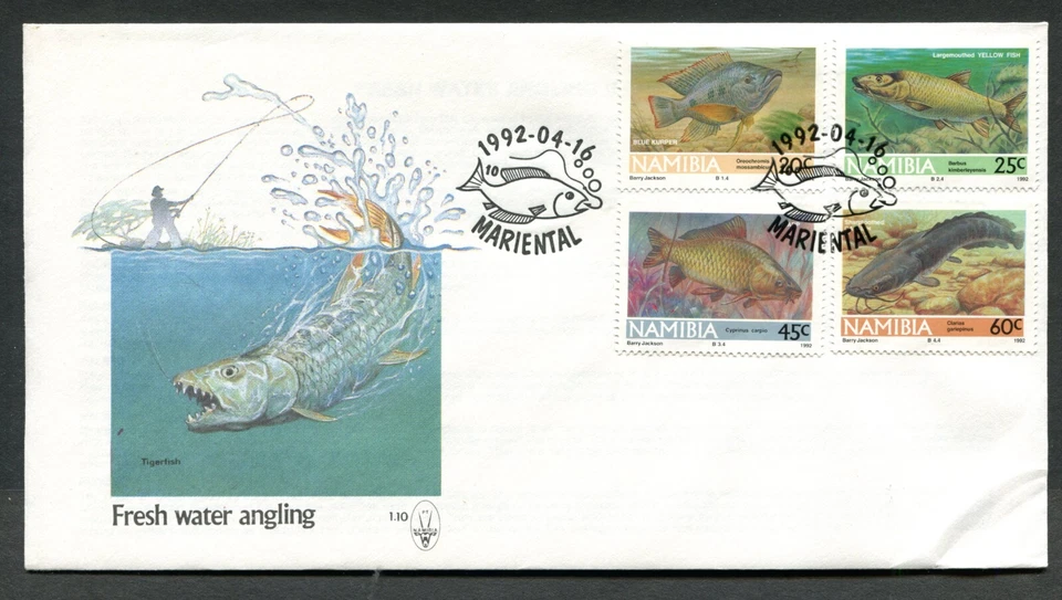 NAMIBIA 1992, FRESHWATER FISH, FISHING, Scott 710-713 on F.D.C. - Image 1 of 1