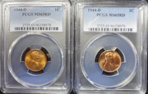 1944-D Lincoln Wheat Cent PCGS MS 65 RED - Picture 1 of 1