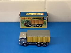 Vintage Matchbox Superfast DAF Tipper Container Truck No. 47 Mint in Box - Picture 1 of 12