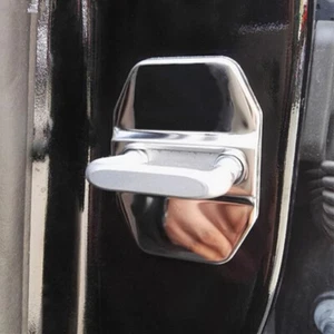 4PCS Silver Stainless Steel Car Auto Door Protector Cover Trim Accessories Kit - Picture 1 of 12