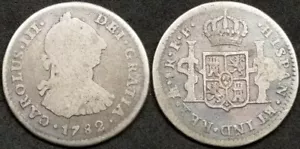 Mexiko 1 echte 1782 Mo ss Spanische Münze, Calico-437 - Bild 1 von 9